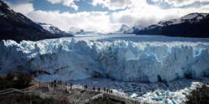 SANTA CRUZ PROVINCE, ARGENTINA - NOVEMBER 27: The Perito Moreno glacier stands in Los Glaciares National Park, part of the Southern Patagonian Ice Field, the third largest ice field in the world, on November 27, 2015 in Santa Cruz Province, Argentina. The majority of the almost fifty large glaciers in the park have been retreating over the past fifty years due to warming temperatures, according to the European Space Agency (ESA). The United States Geological Survey (USGS) reports that over 68 percent of the world's freshwater supplies are locked in icecaps and glaciers. The United Nations climate change conference begins November 30 in Paris. (Photo by Mario Tama/Getty Images)