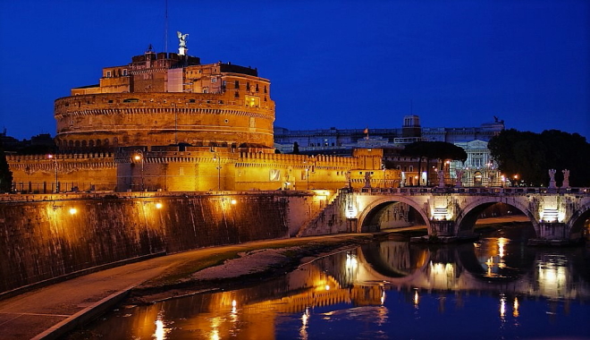 Castel Sant'Angelo nel cuore di Roma, detto anche Mausoleo di Adriano