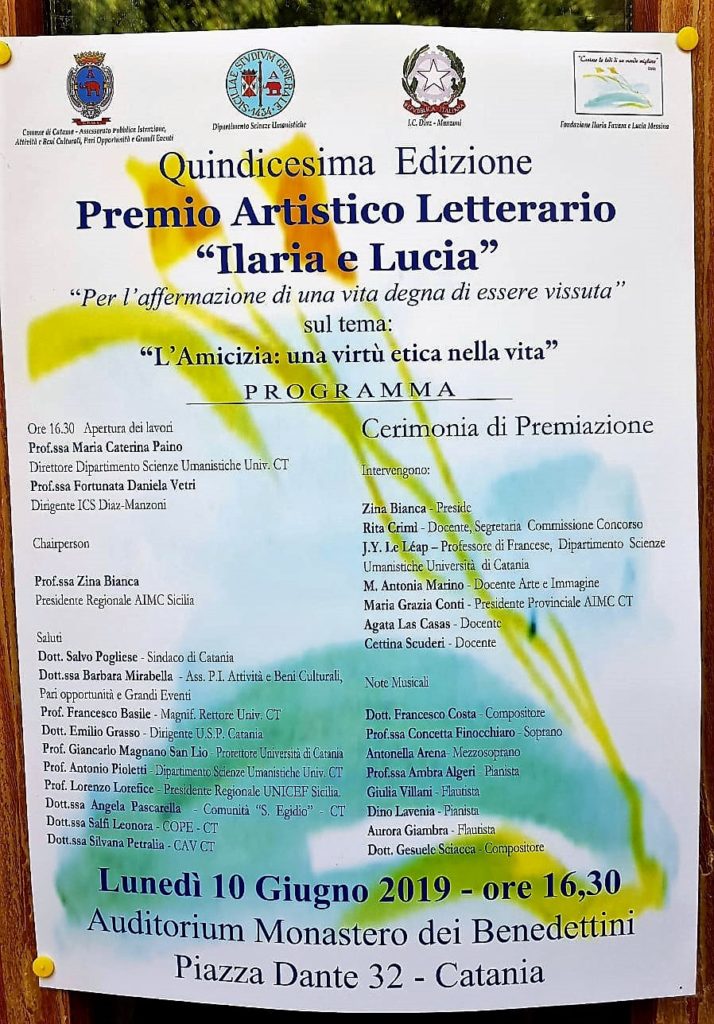 Premio Artistico Letterario Ilaria e Lucia, premiata alunna della Garibaldi