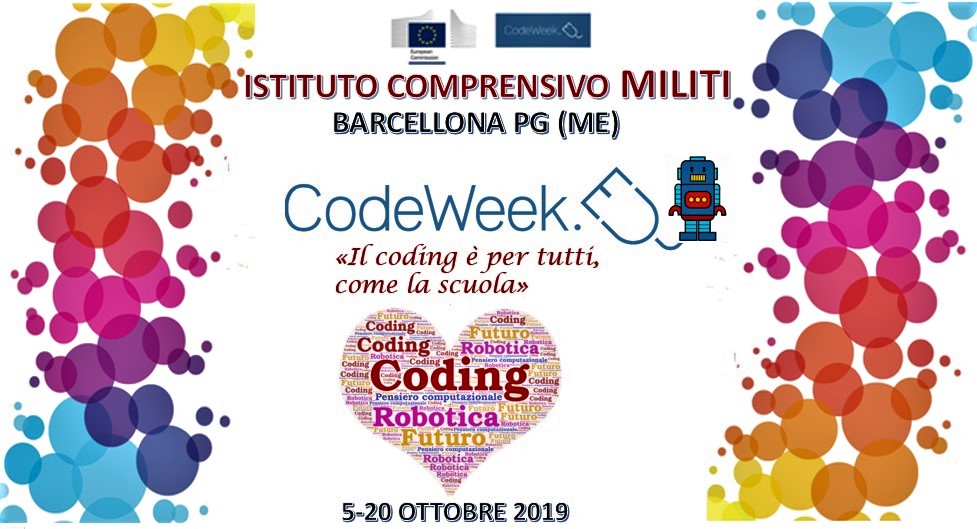 I.C. MILITI- PARTECIPAZIONE A “EUROPEAN CODE WEEK 2019”