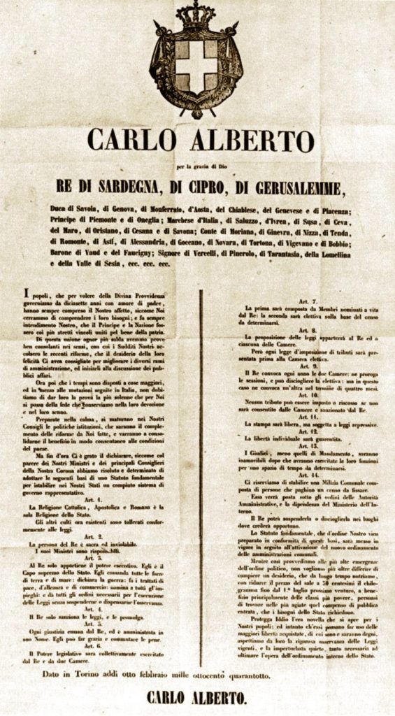 Dallo Statuto Albertino alla Costituzione Italiana: percorso verso la democrazia