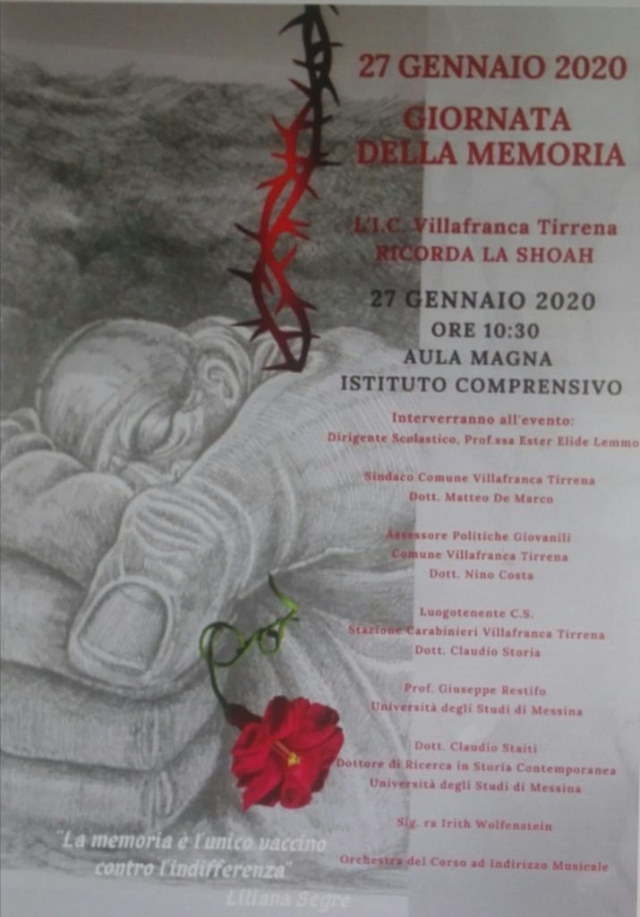 I. C. VILLAFRANCA TIRRENA RICORDA LA SHOAH