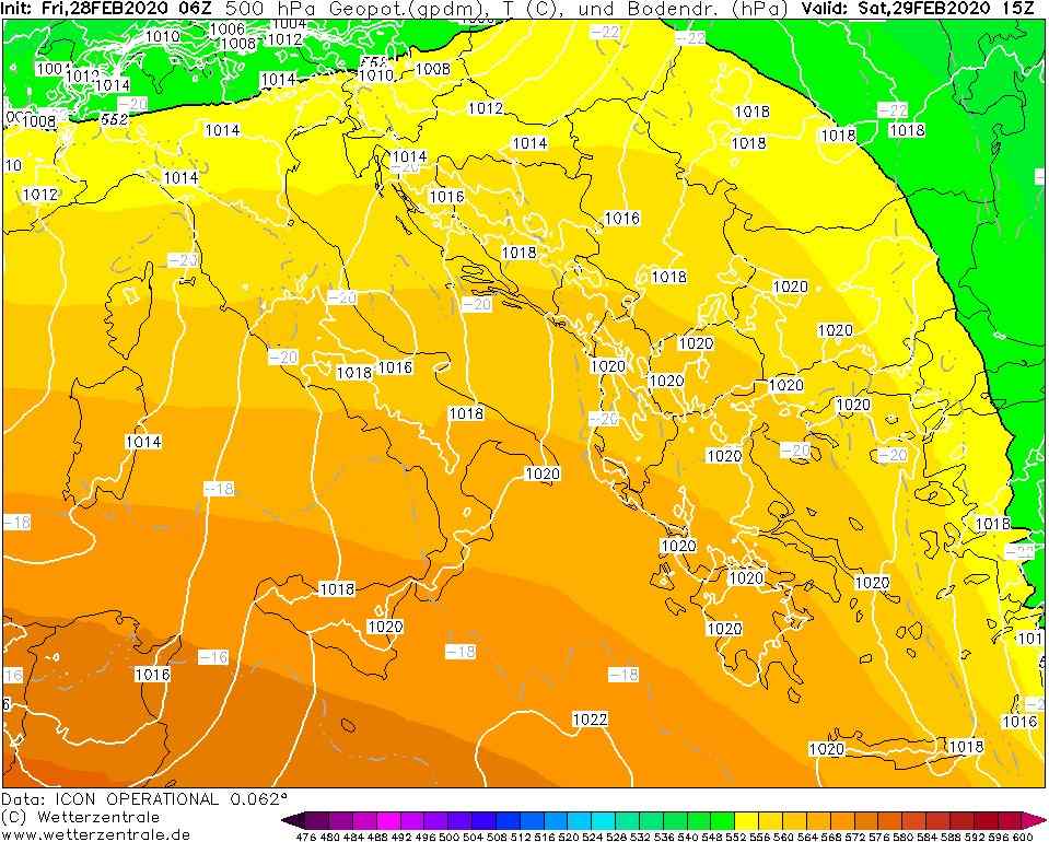 Previsioni meteo per le giornate di sabato 29 febbraio e domenica 1 marzo