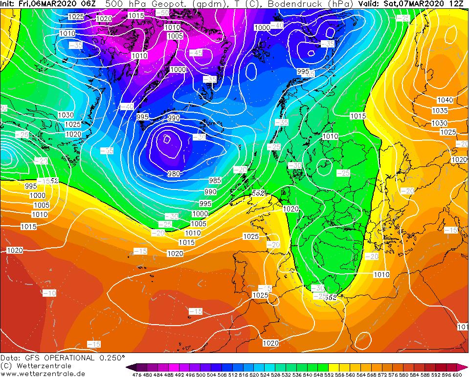 Previsioni meteo per le giornate di Sabato 7 e Domenica 8 marzo 2020
