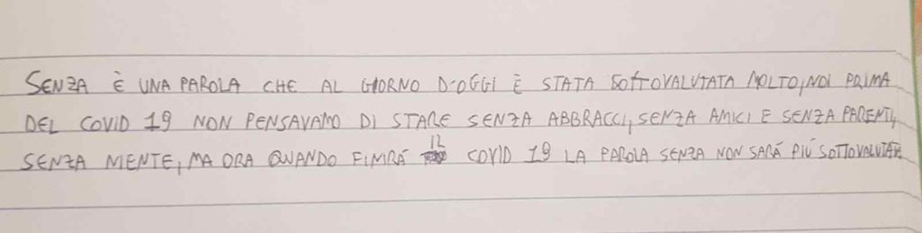 DARE UN SIGNIFICATO ALLA PAROLA “SENZA”